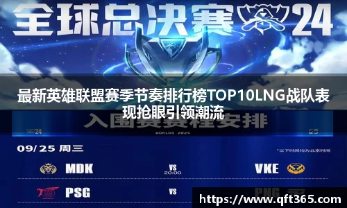 最新英雄联盟赛季节奏排行榜TOP10LNG战队表现抢眼引领潮流